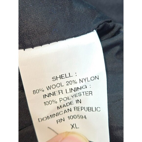 VTG Rock Creek Varsity Jacket XL Navy Wool Leather Letterman NWT Deadstock - Picture 6 of 13